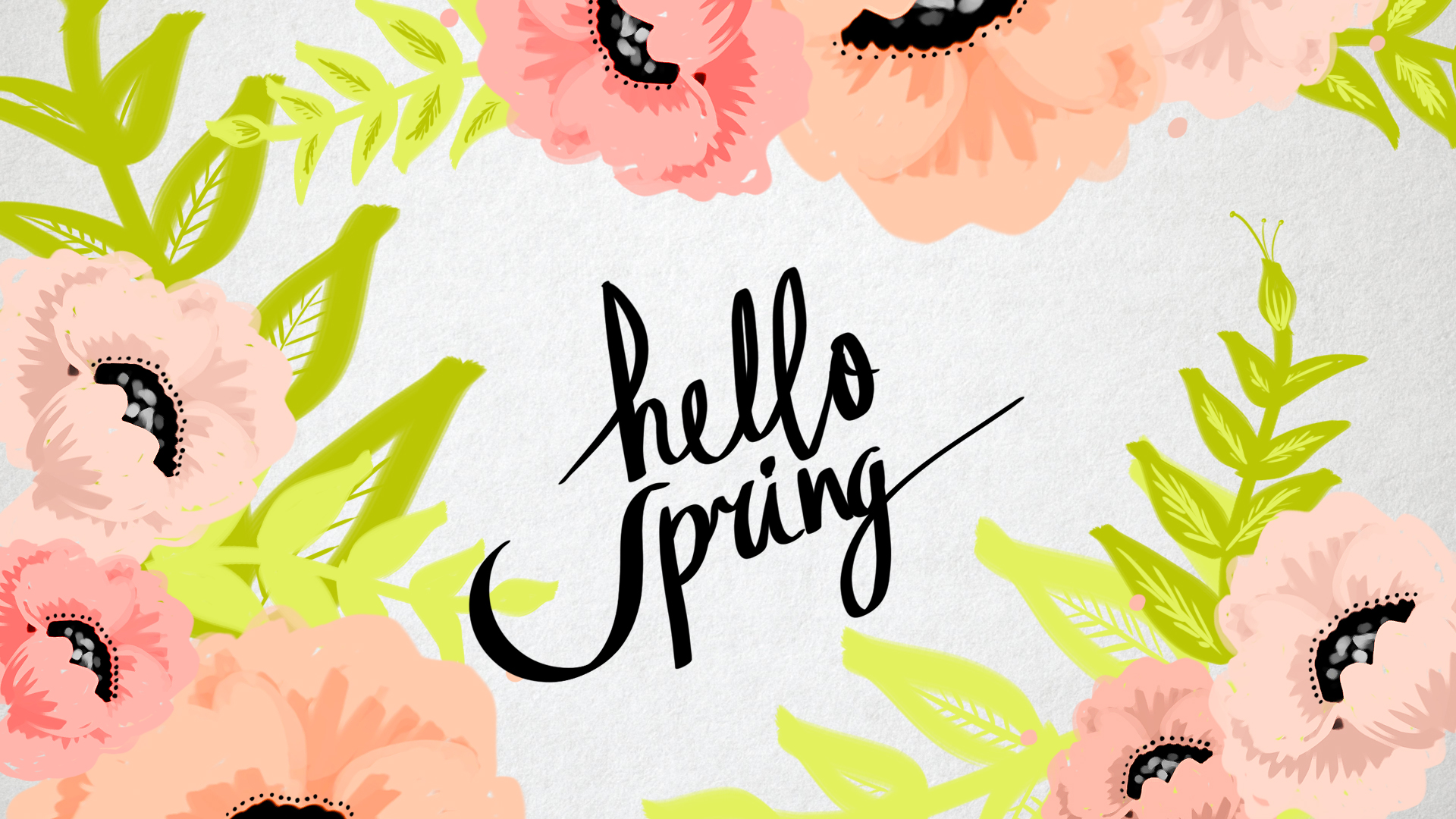 Free Vector  Colorful hello spring wallpaper