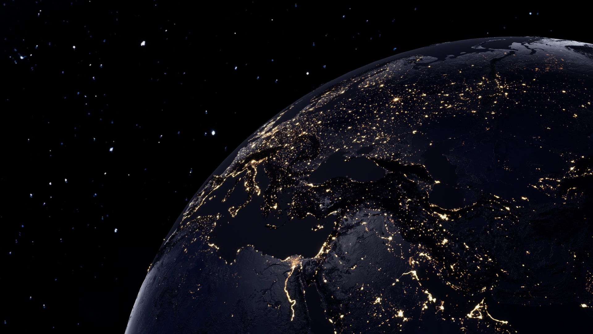 Planet Earth Wallpaper 4k Night Illuminated Orbit