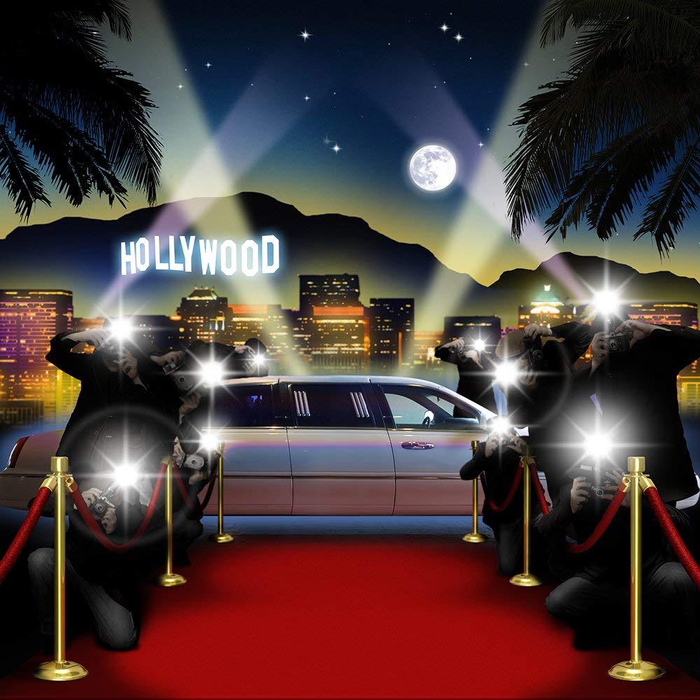 Paparazzi Hollywood City Skyline Vip Red Carpet Tree Full Moon
