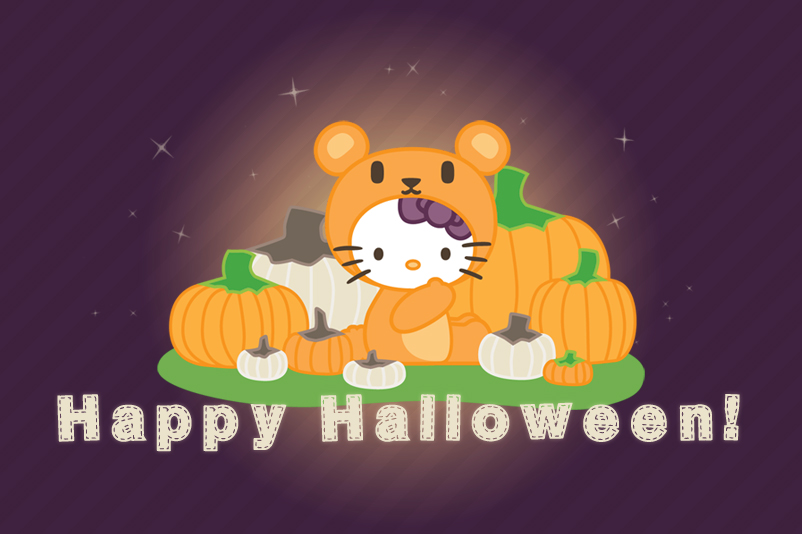 Hello Kitty X Halloween And Autumn By Hunnyflash