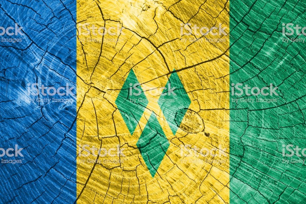 Flag Of Saint Vincent And The Grenadines Stock Photo More