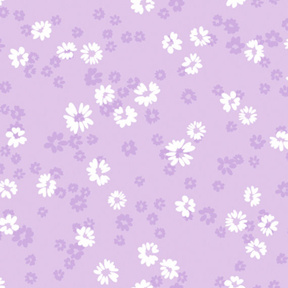 Purple Floral Toss Wall Paper Sticker Outlet