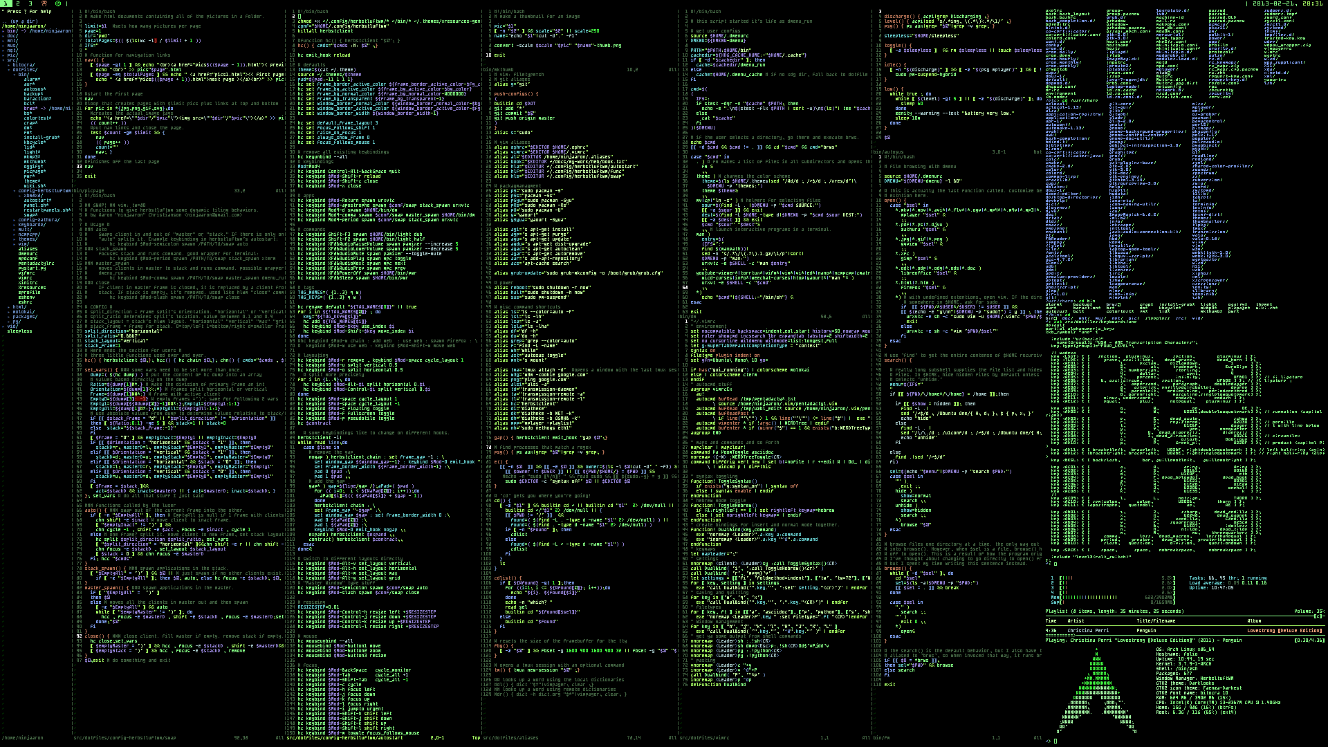 Archlinux Terminal computer system programming wallpaper background 1920x1080