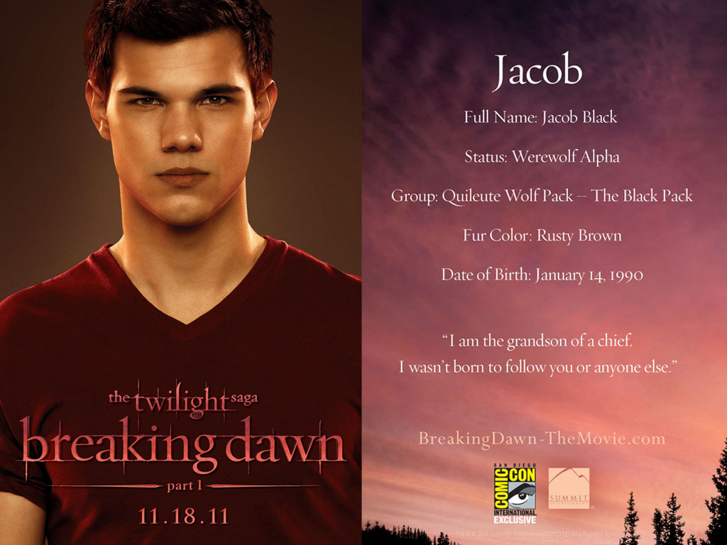 Jacob Promo Card Harry Potter Vs Twilight Wallpaper