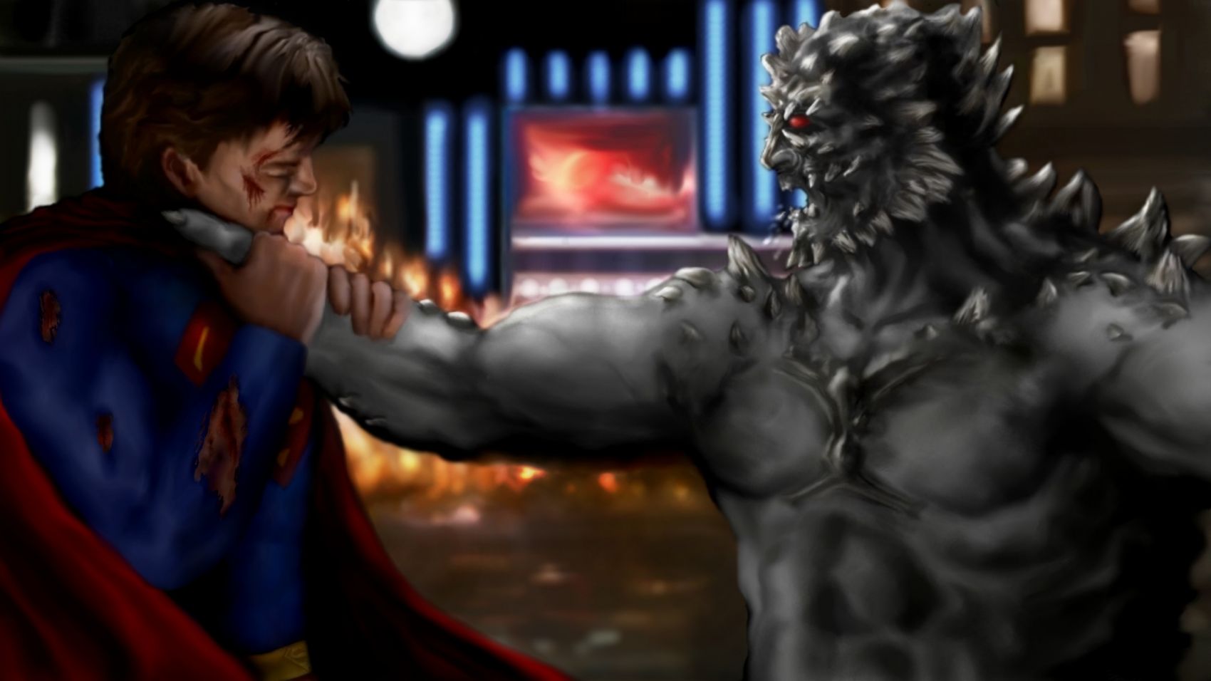 Superman Fan Art Wallpaper New Vs Doomsday