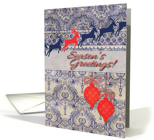 wallpaper navy blue coral card Reindeer silhouettes in navy 510x465