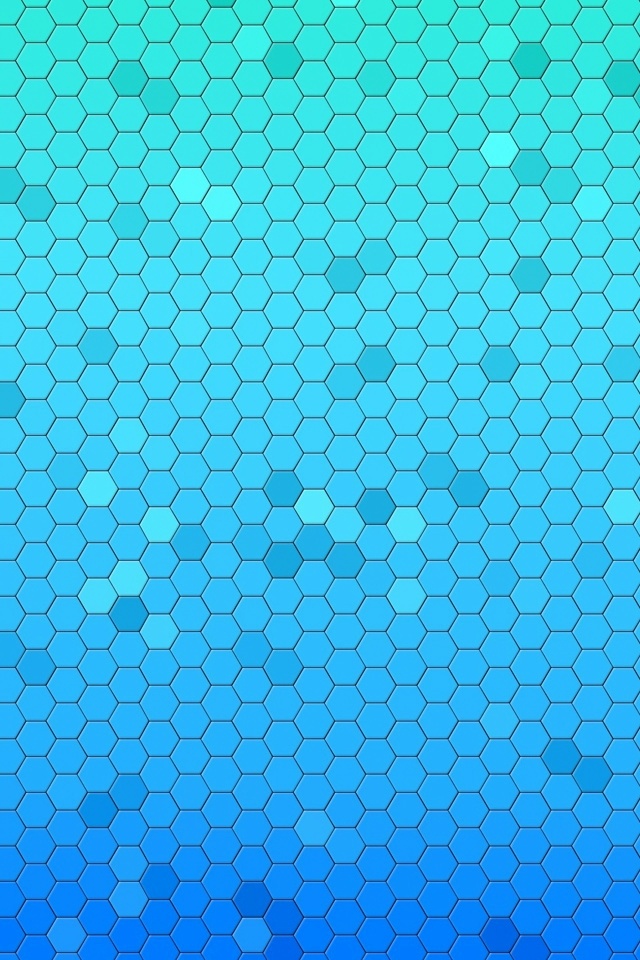 Aqua Hexagons iPhone Wallpaper And 4s