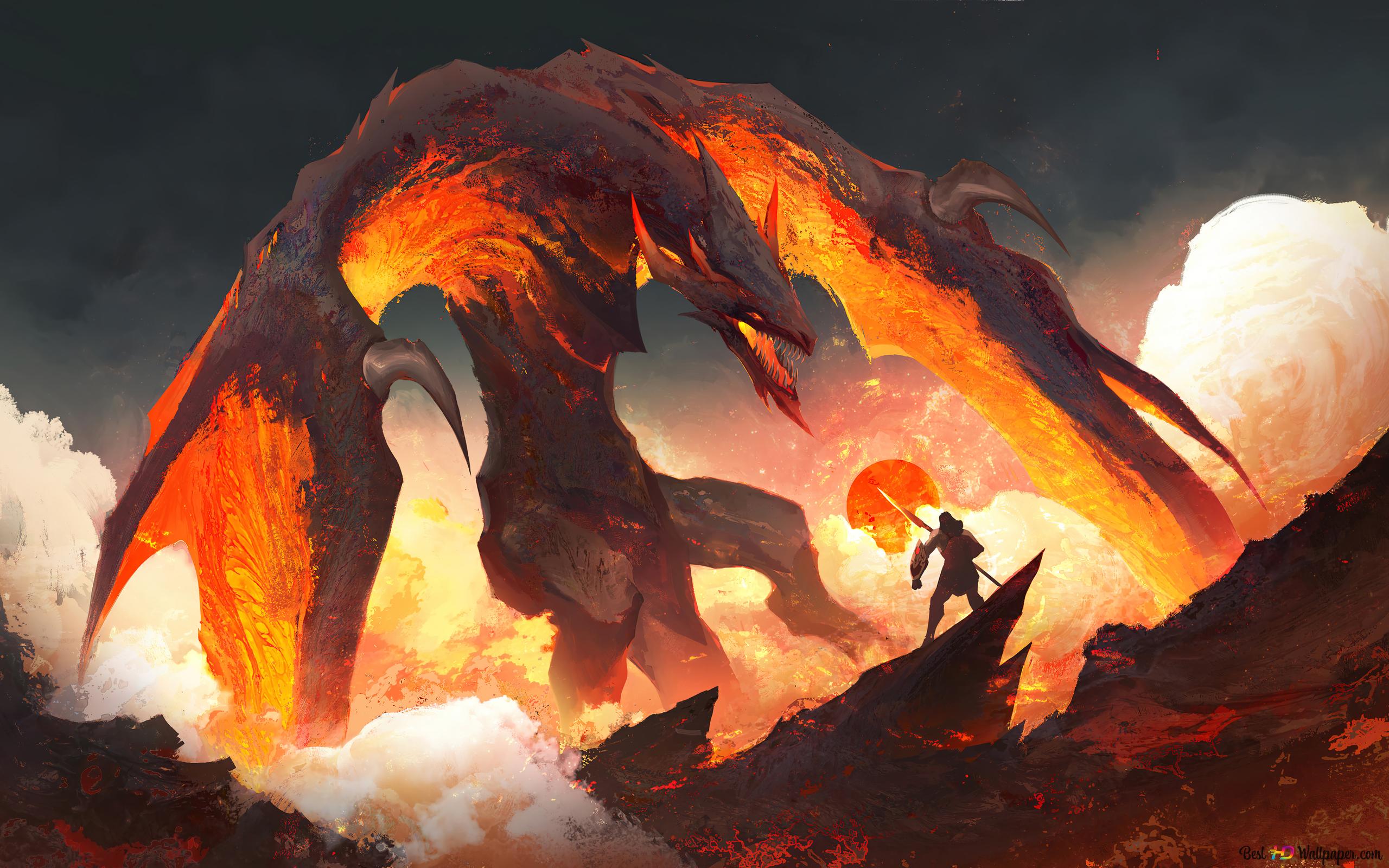 Lava Dragon Wallpaper