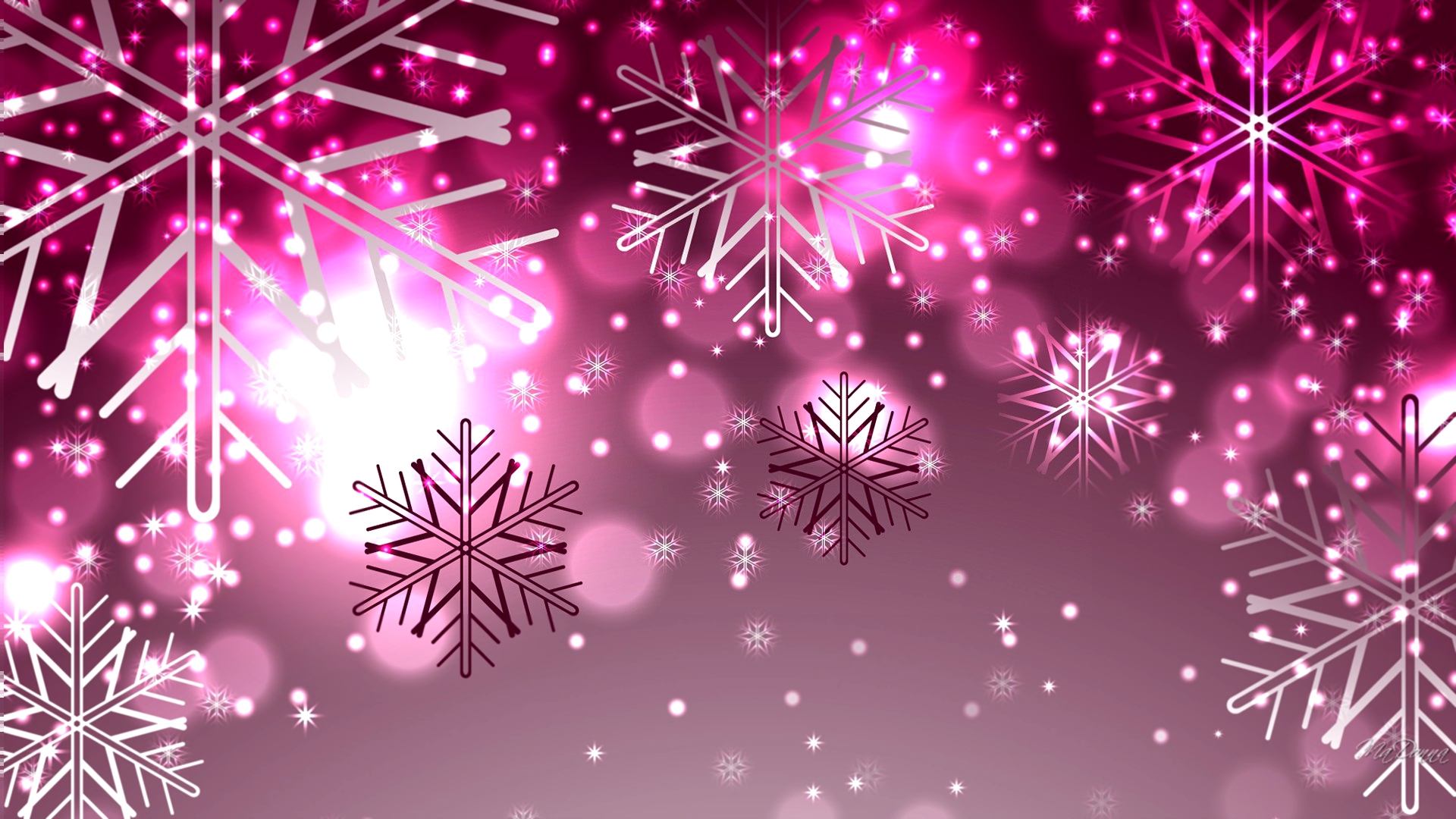 Sparkling pink glitter background with snowflakes, perfect for winter or Christmas themes