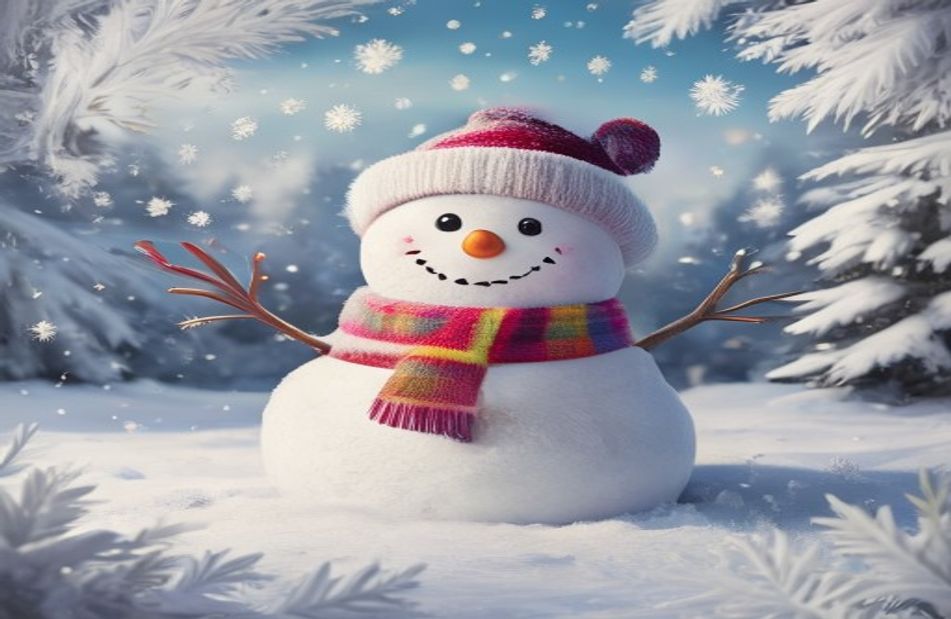Winter Snowman Wallpaper