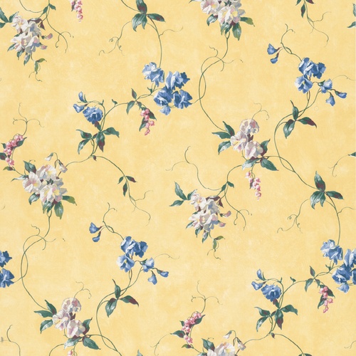 As Accent Zoomed Waverly Floral Trail Wallpaper