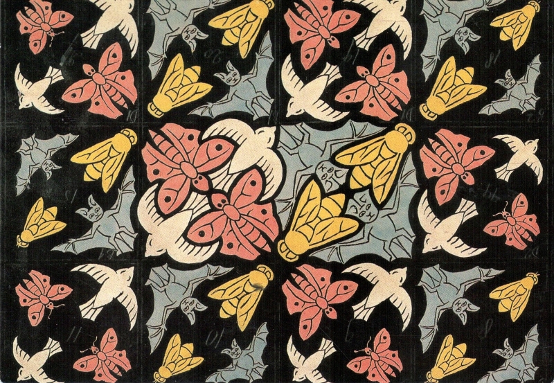 Mc Escher Wallpaper Animals Butterflies HD Desktop