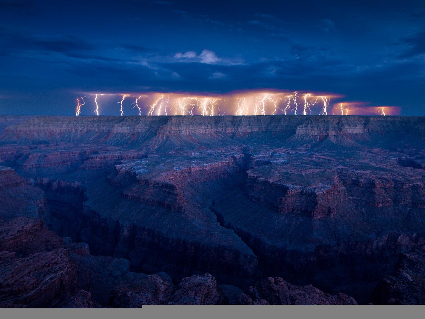 Lightning The Grand Canyon HD Wallpaper