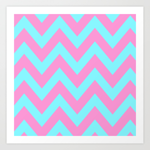 Teal And Pink Chevron Pink teal chevron