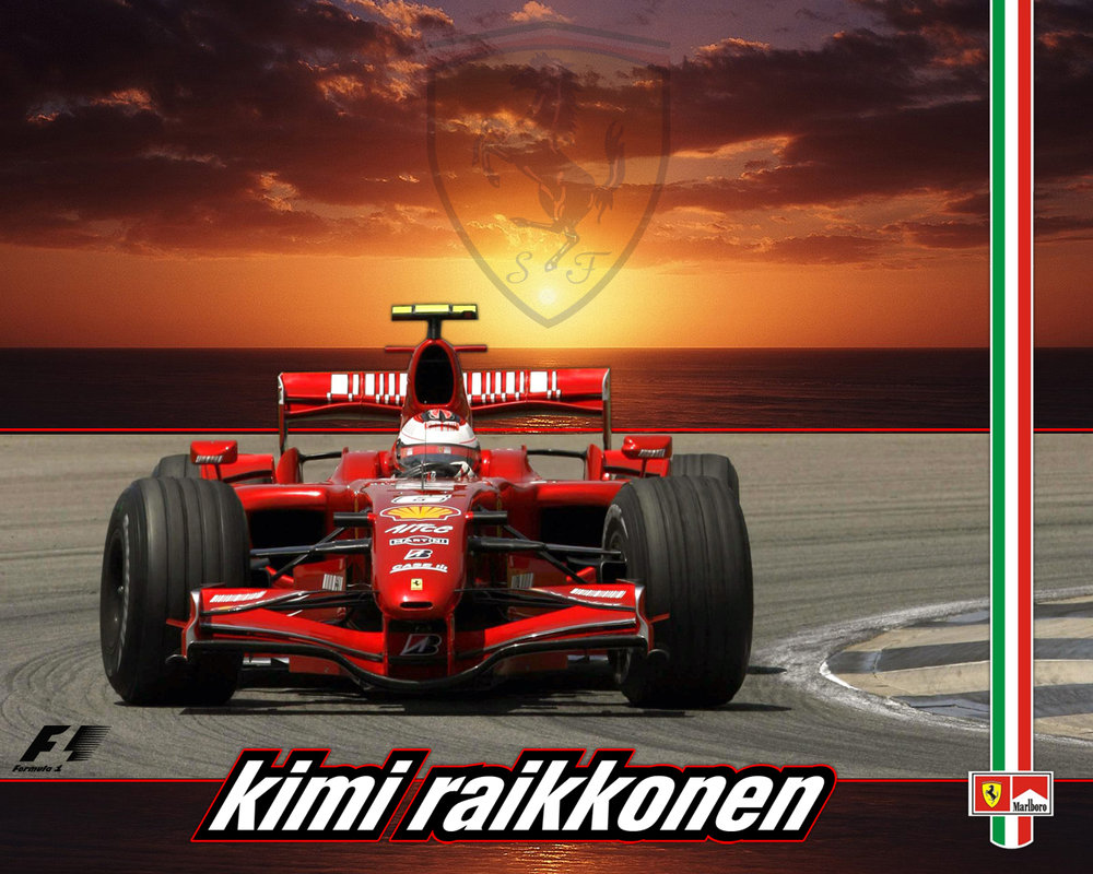 Kimi Raikkonen Ferrari Walls By Motionmedia