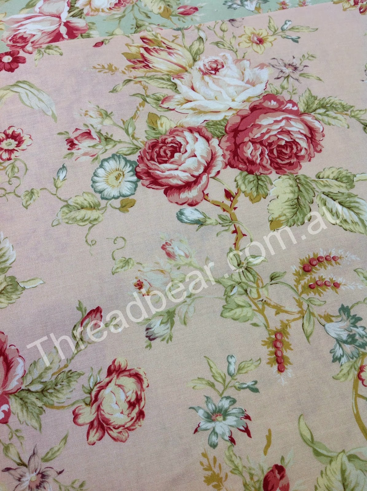 Vintage Floral Print Background In The Large