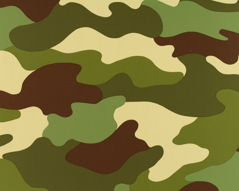 Rasch Camouflage Wallpaper Green   222821   Cut Price Wallpaper