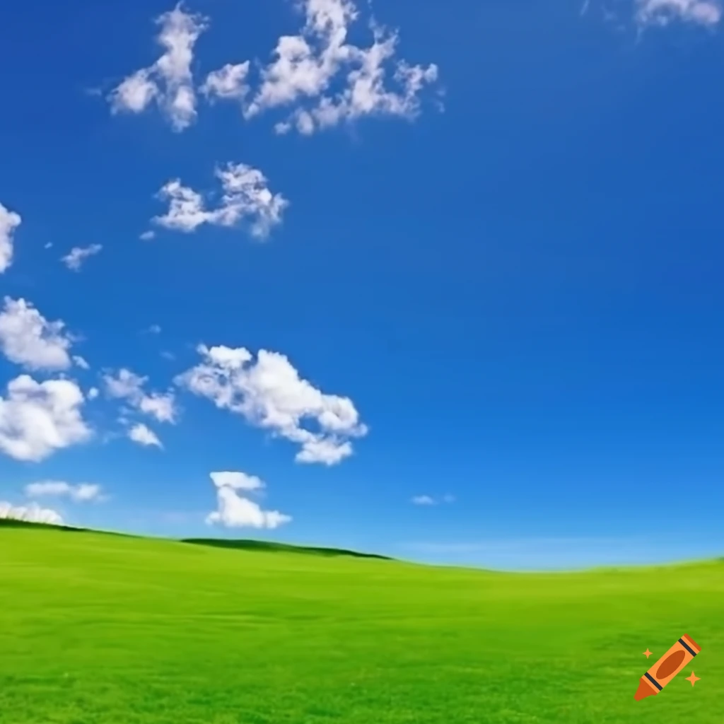 Windows xp grass wallpaper bubble sky blue hills mountain summer