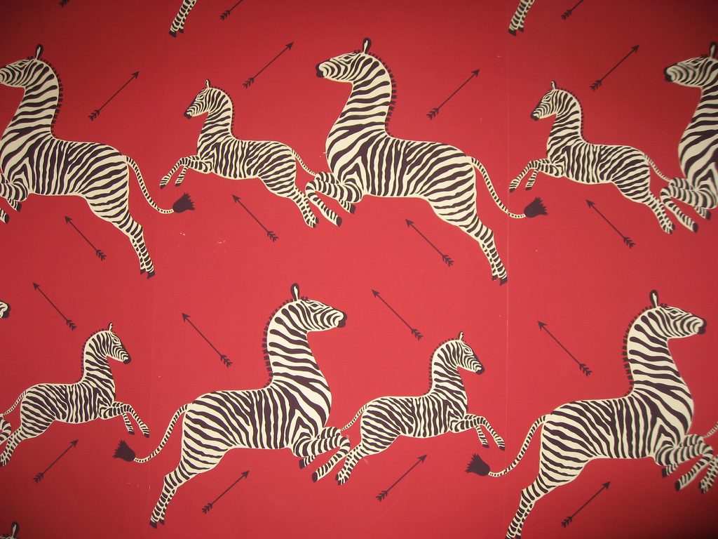 Zebra Wallpaper Designed In By Franco Flora Scalamandr For Gino