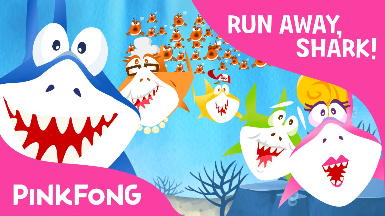 Run Away Baby Shark Animal Songs Pinkfong For