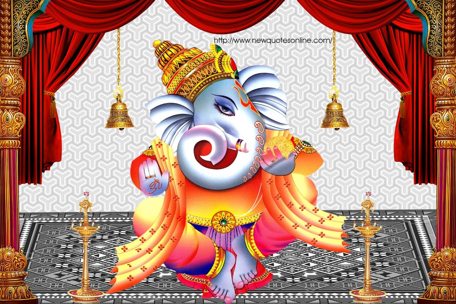 Ganesha Image HD Wallpaper Quotes Happy Vinayaka Chaviti Telugu