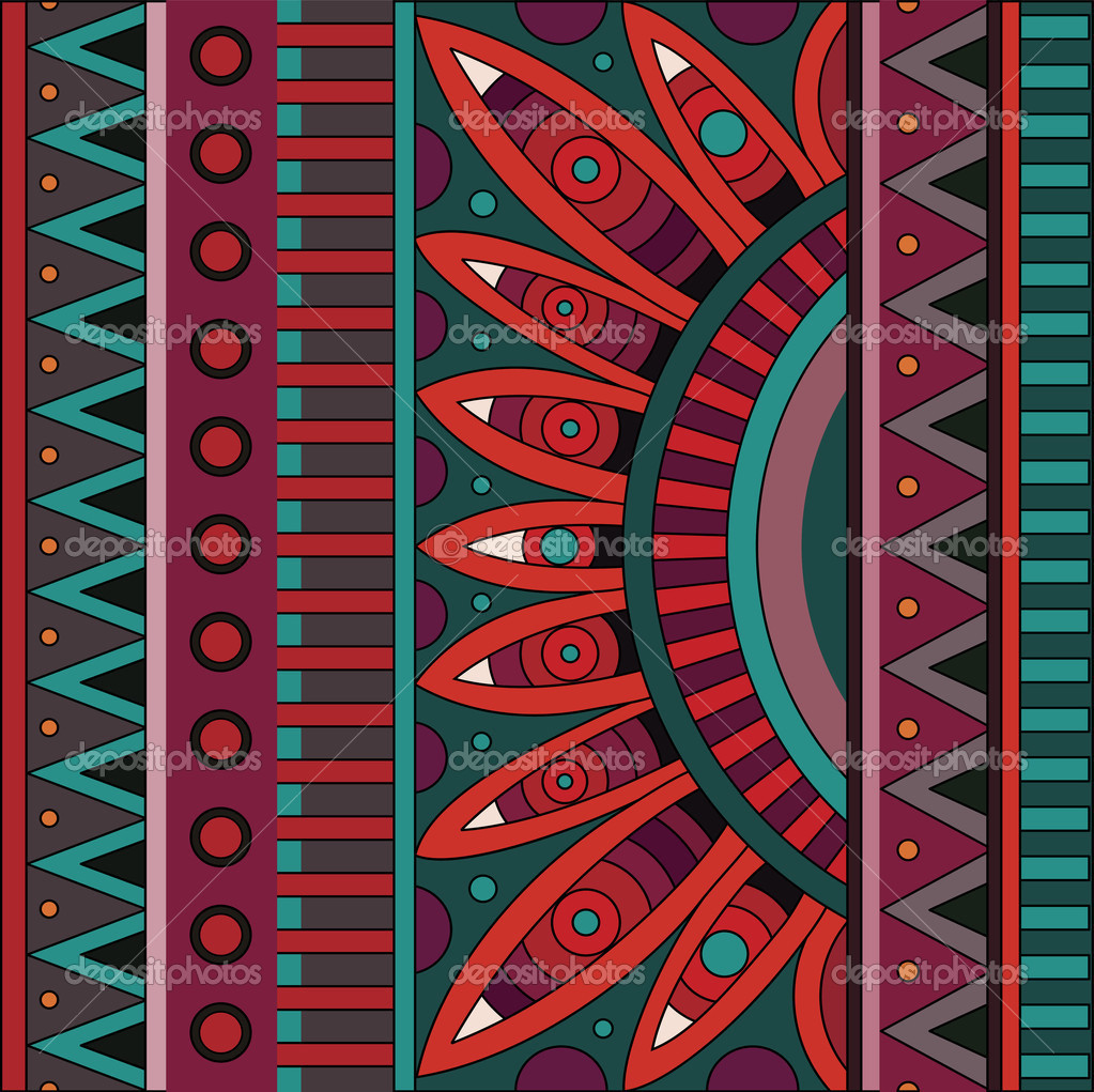 African Tribal Patterns Background Abstract Vector Ethnic