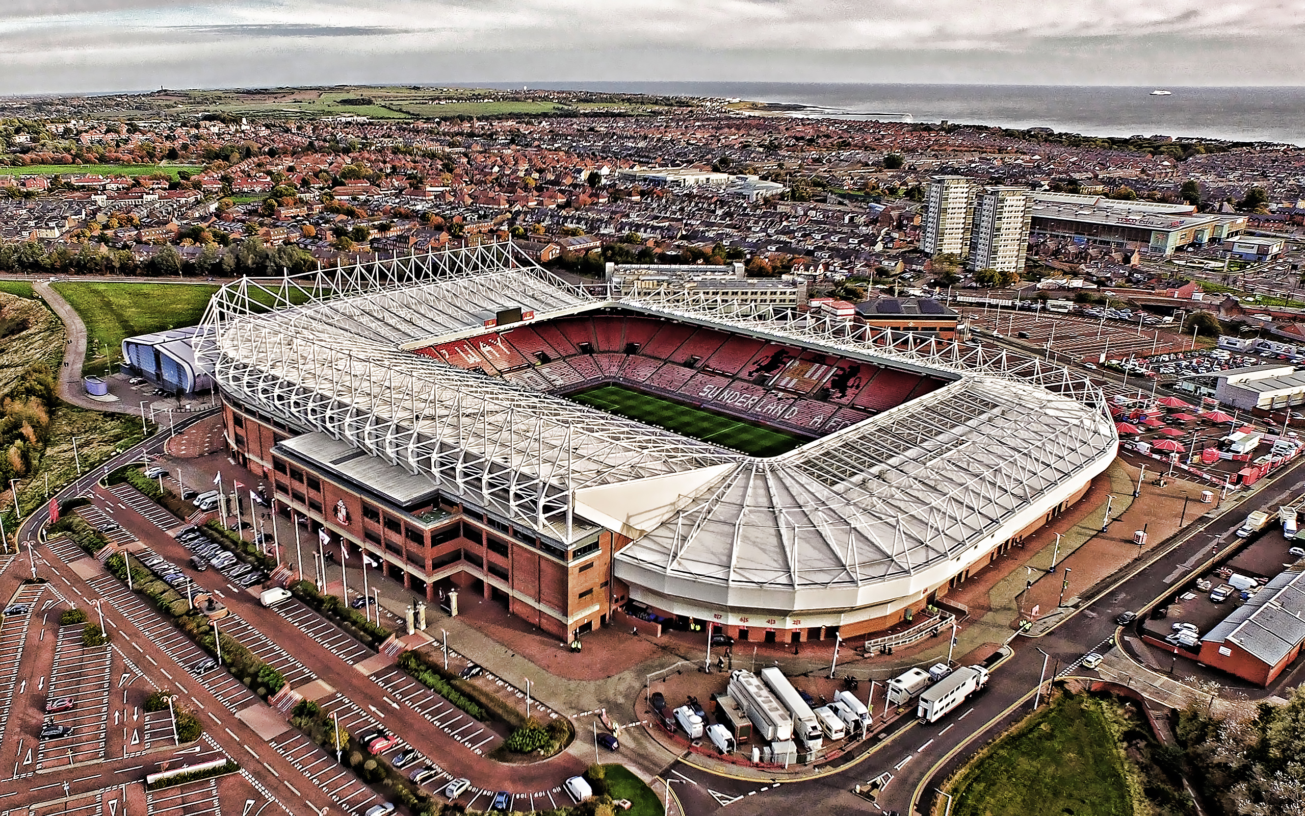 Download wallpapers Stadium of Light Sunderland AFC Stadium