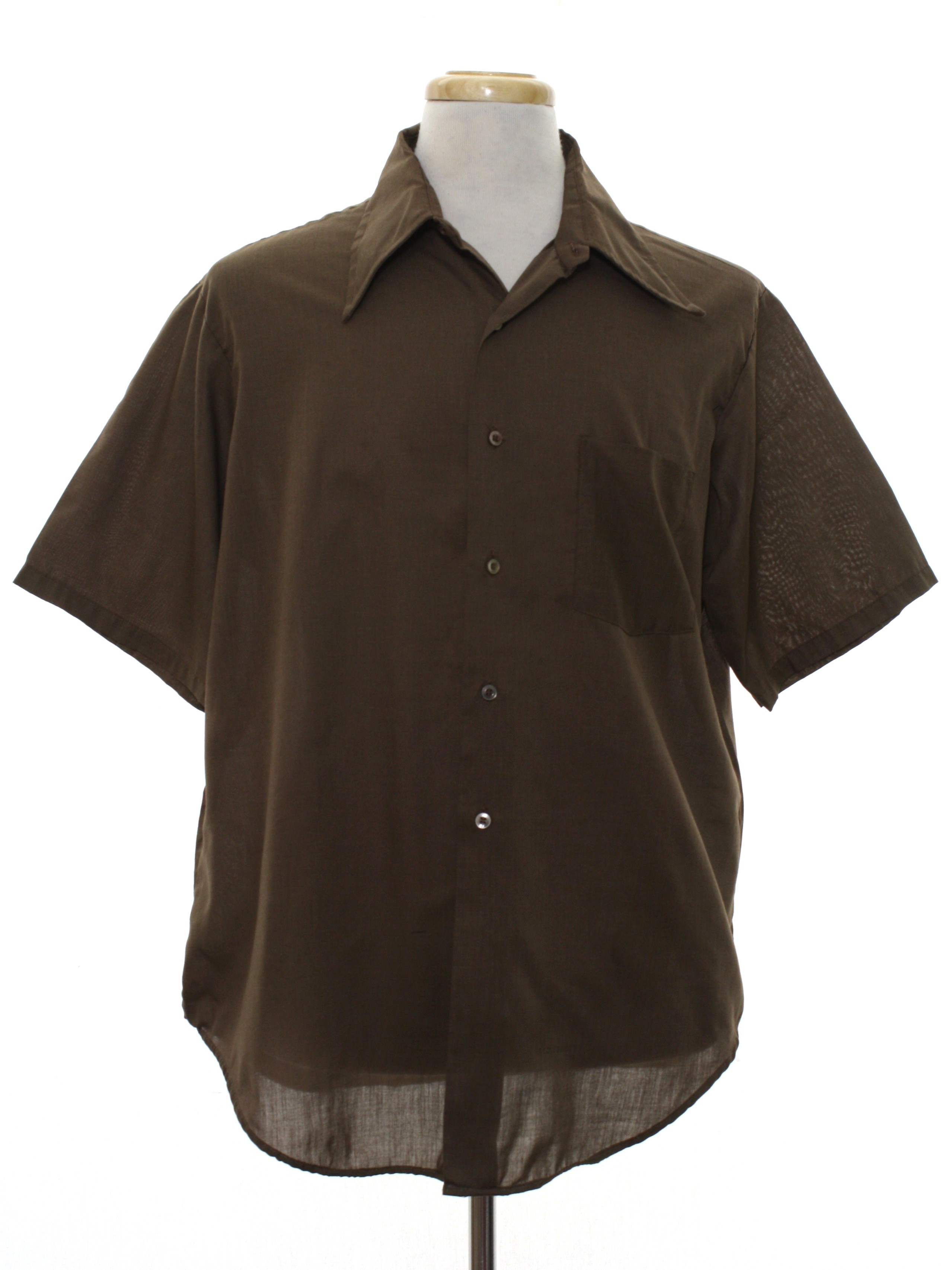 S Tarleton Shirt 70s Mens Brown Background