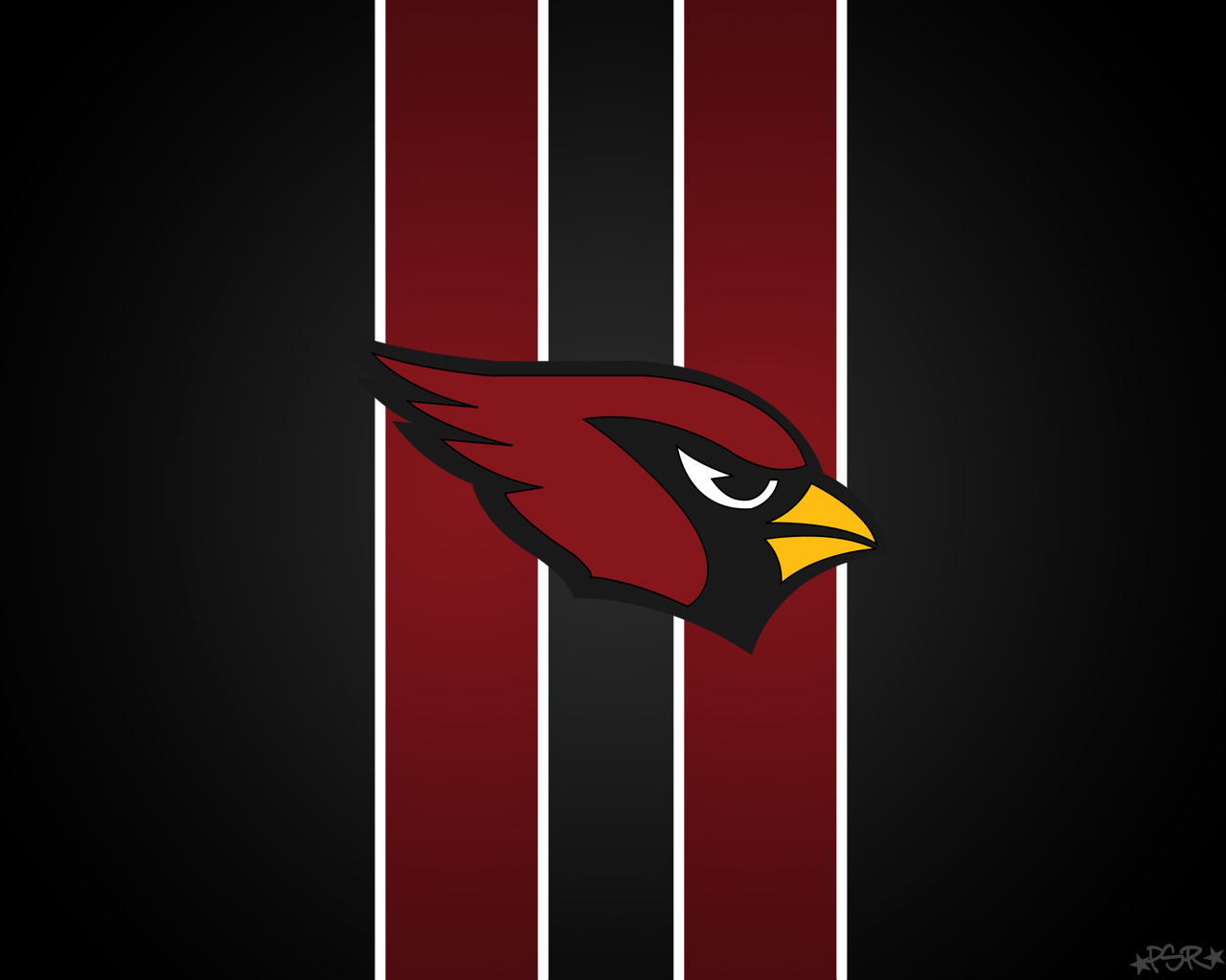Cardinals Logo with Stripes by pasar3 1280 x 1024