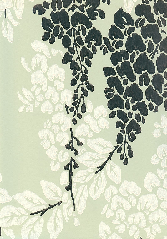 Wisteria Wallpaper A Blossoming Print In Cream And