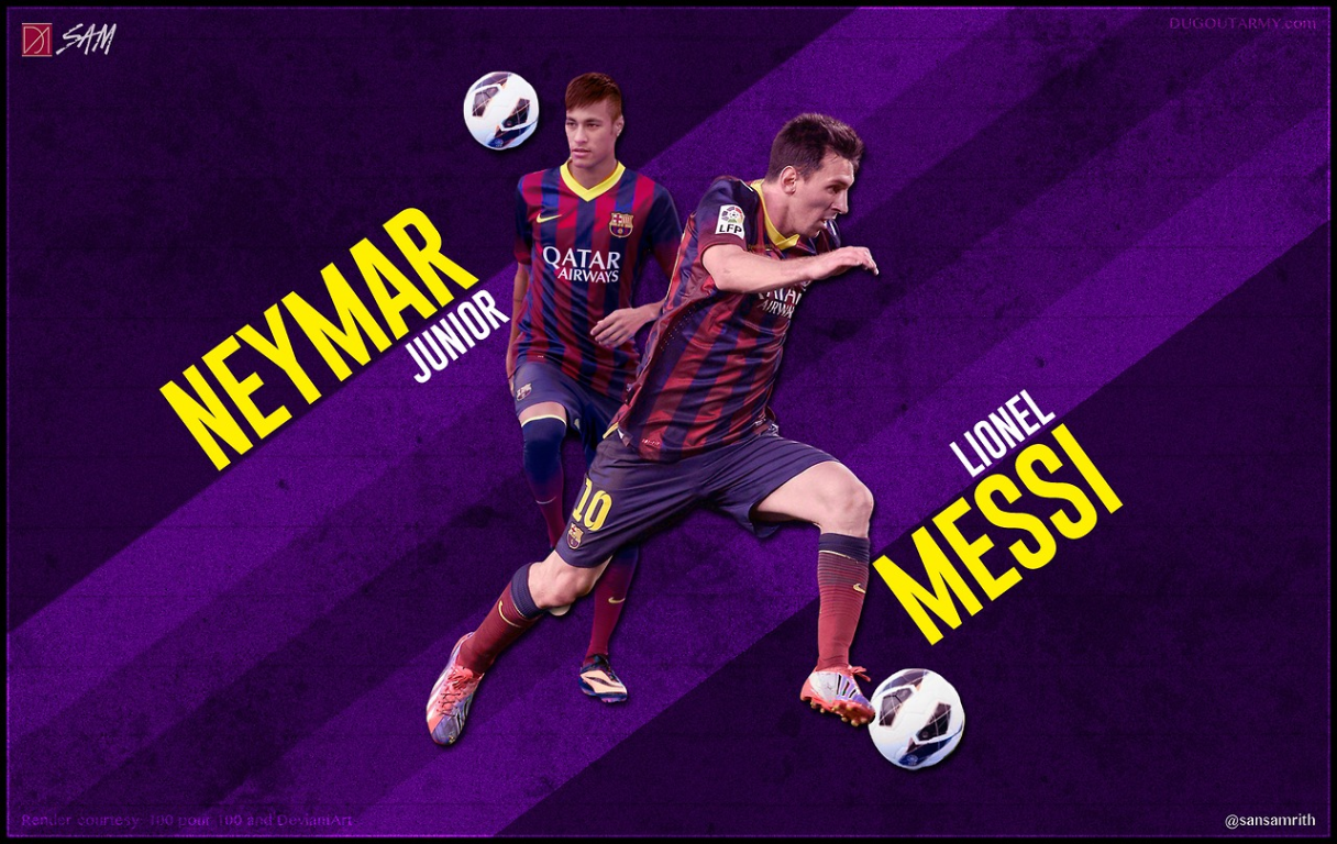 Neymar And Lionel Messi Wallpaper