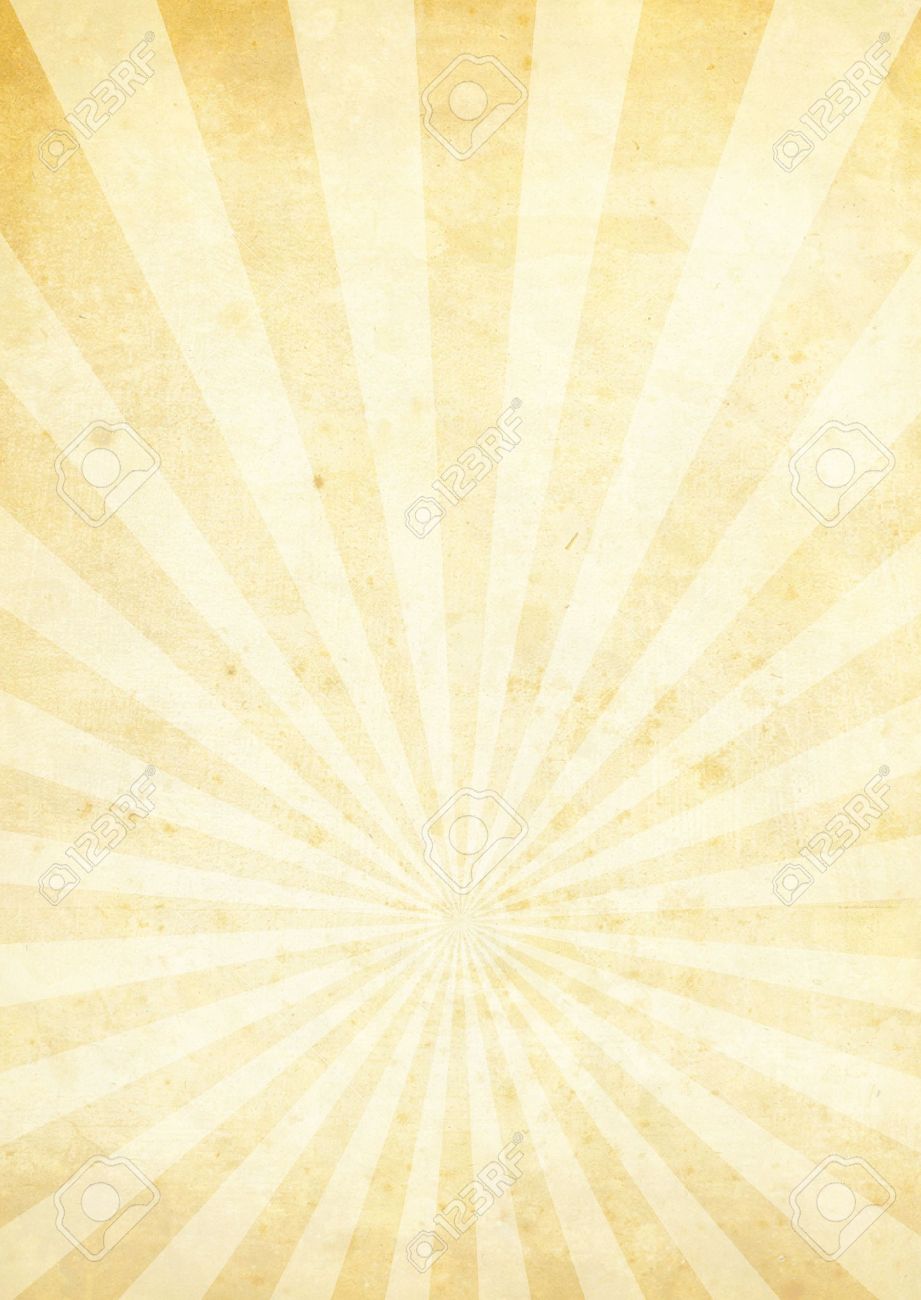 Cream And Yellow Radiating Background With A Weathered Look Stock