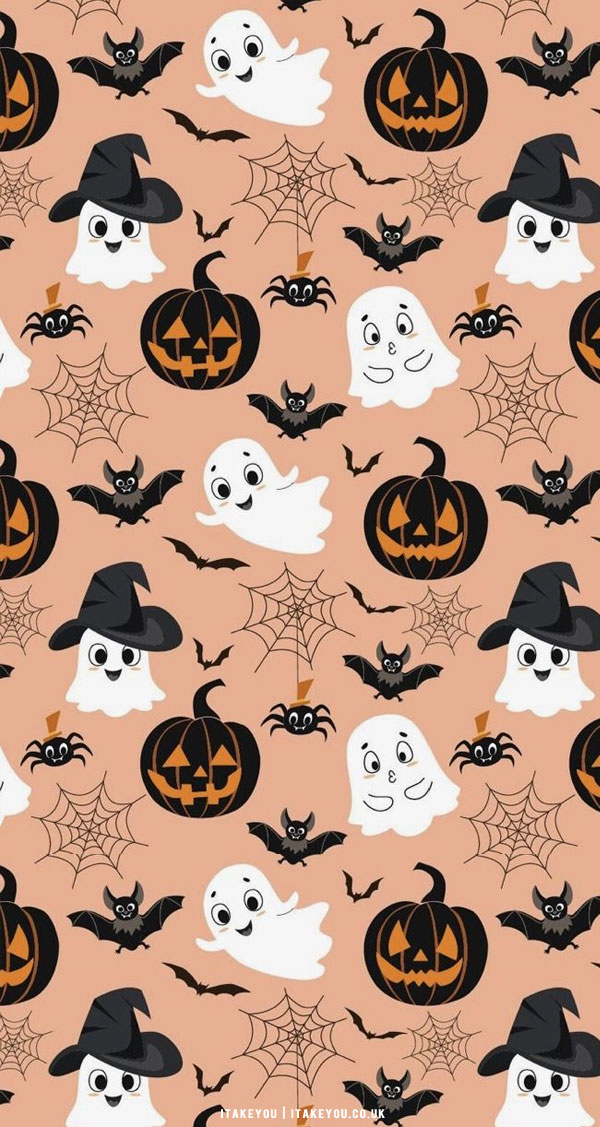 Vector Halloween pattern with scary pumpkins Simple halloween design for  greeting card wallpaper fabric web design 5176352 Vector Art at Vecteezy