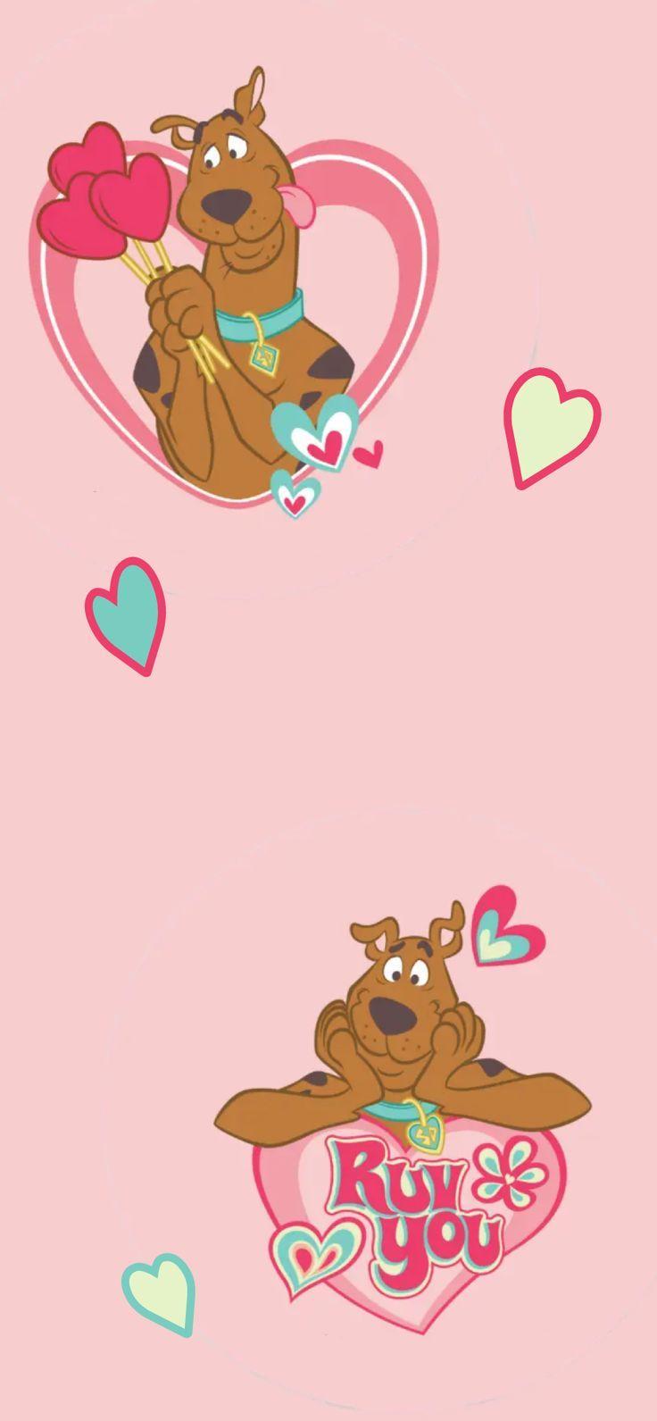 Scooby Doo Valentines iPhone Wallpaper
