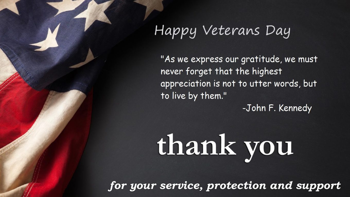 Happy Veterans Day Quotes By Presidents With Thank You Image