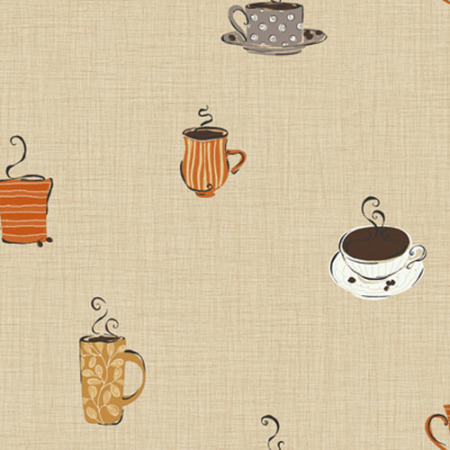 Bistro Coffee Mug Wallpaper Contemporary