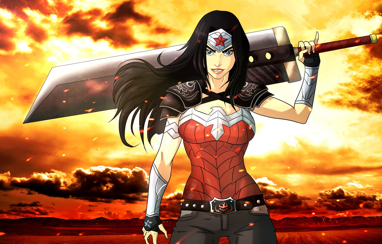 Wallpaper Sword Wonder Woman Fan Art Dc Ics