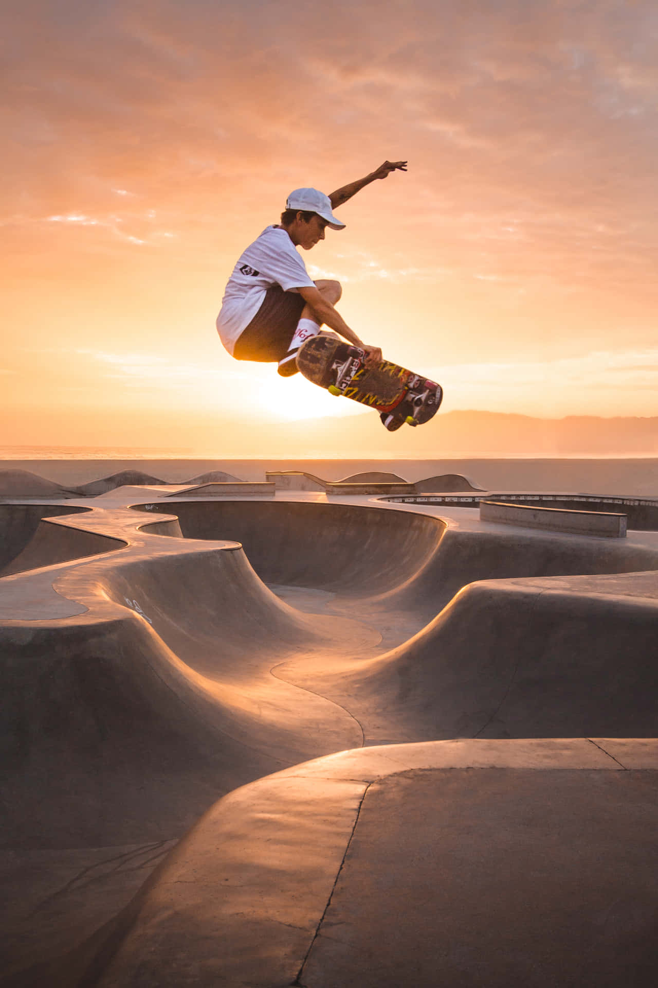 Skater Boy Aesthetic Skating Background Wallpaper