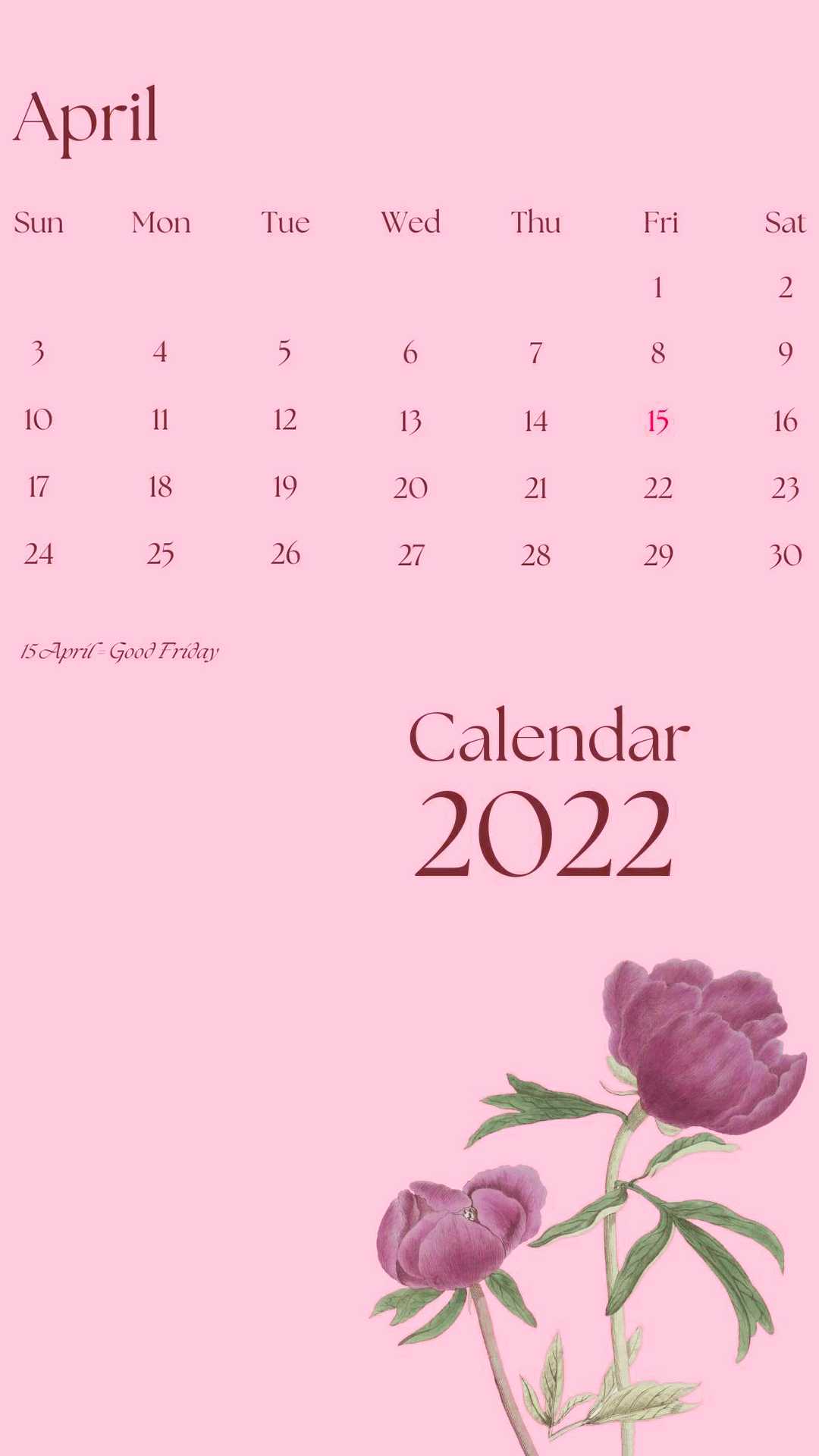 April Calendar Wallpaper