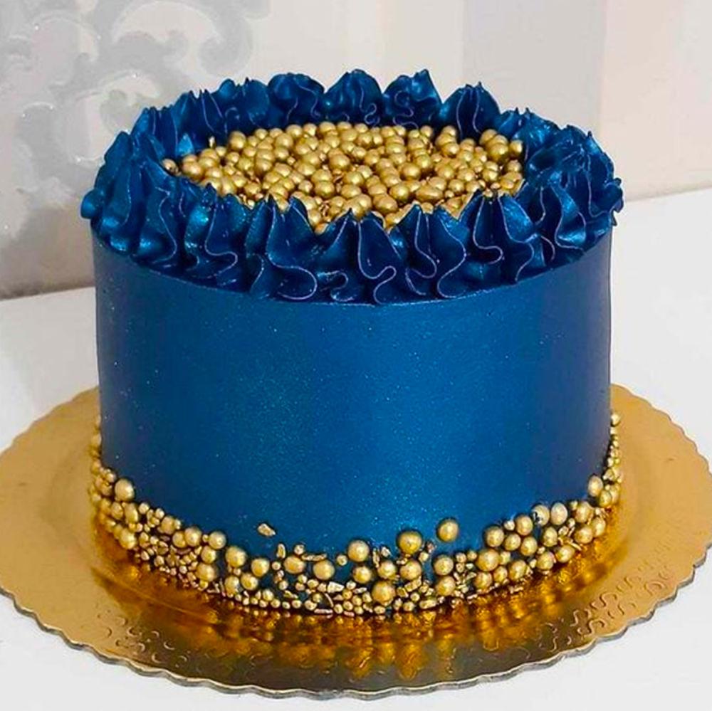 Golden Shine Blue Cake Winni In