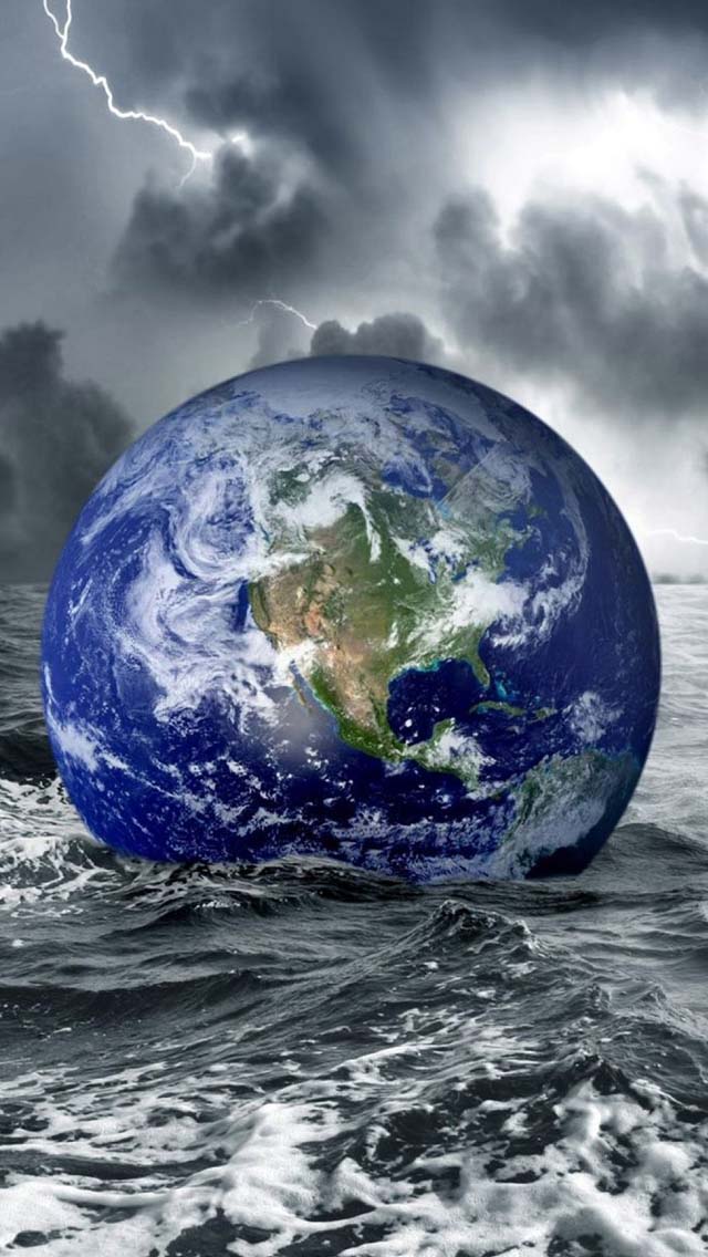 Floating Earth iPhone 5s Wallpaper iPad