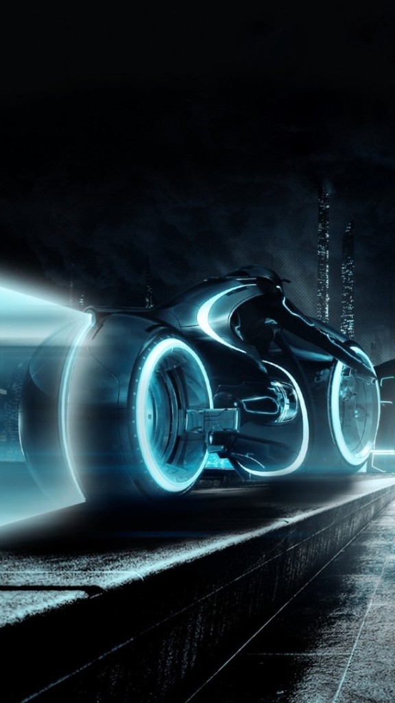 Tron Legacy Motorcycle iPhone 6 6 Plus and iPhone 54 Wallpapers 576x1024