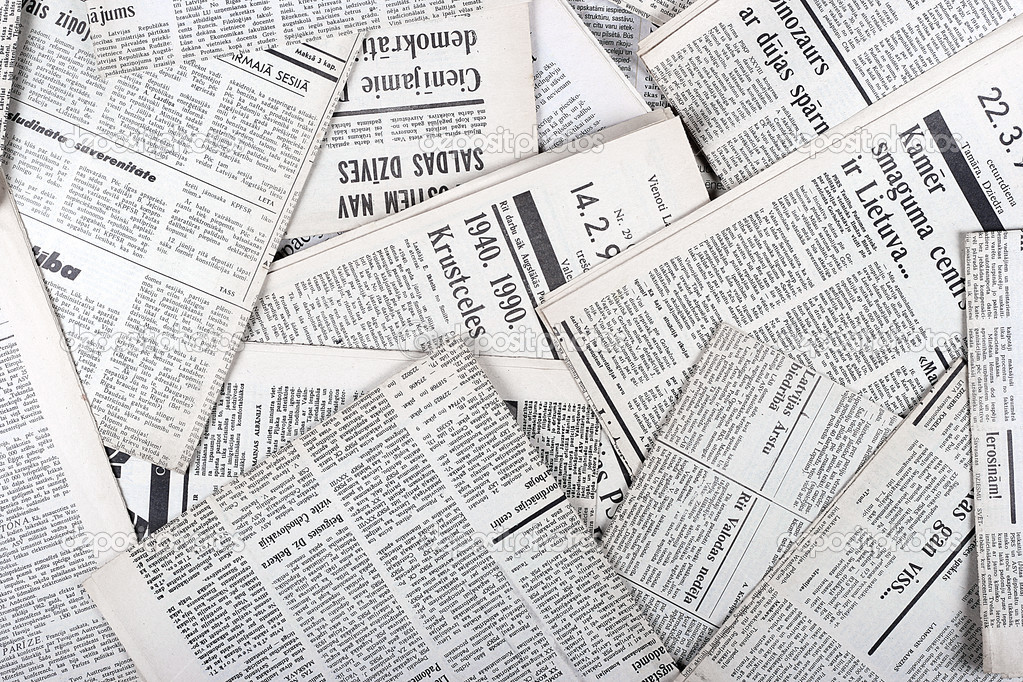 Vintage Newspaper Background Of Old