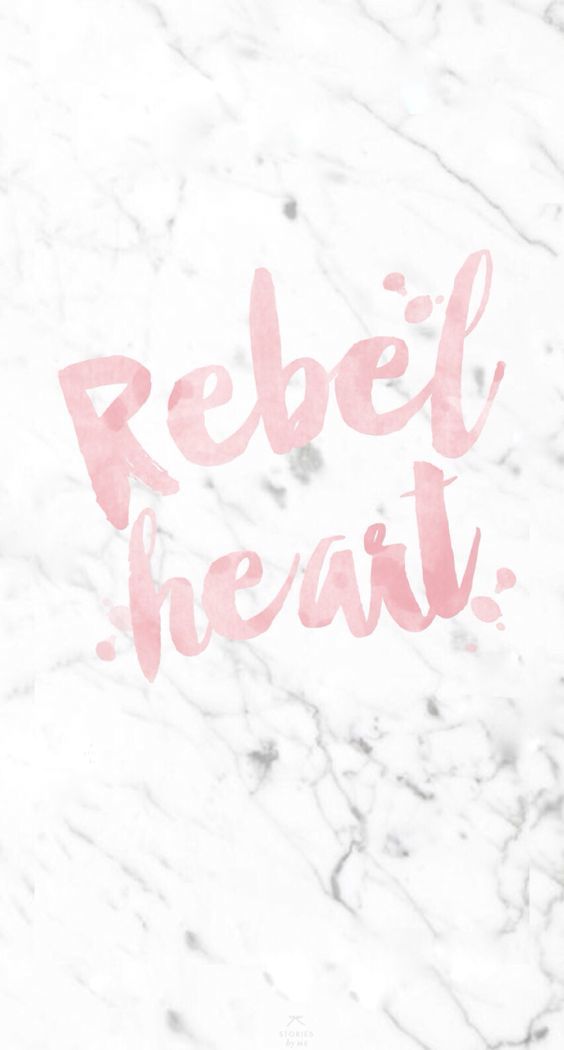Rebel Heart Marble Quote iPhone Wallpaper Background