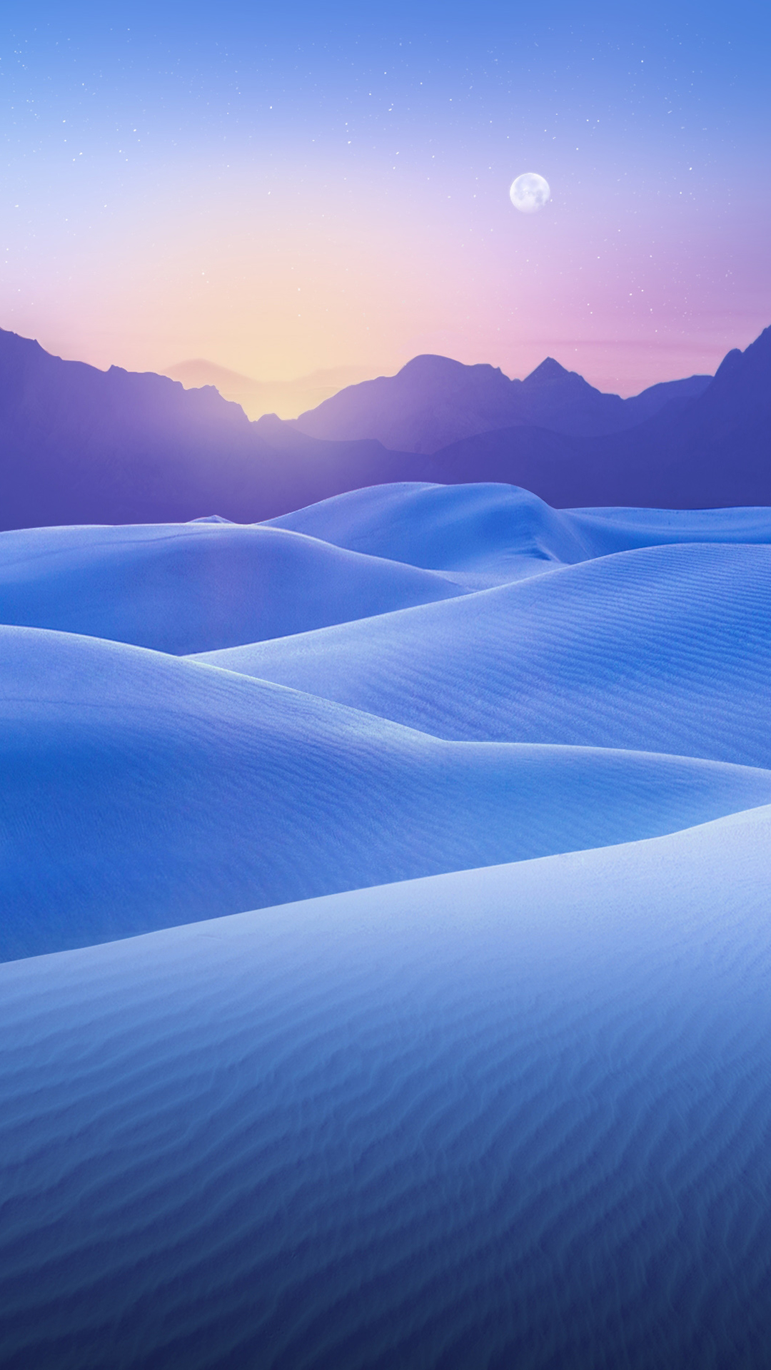 Blue Desert Sunset iPhone Wallpaper