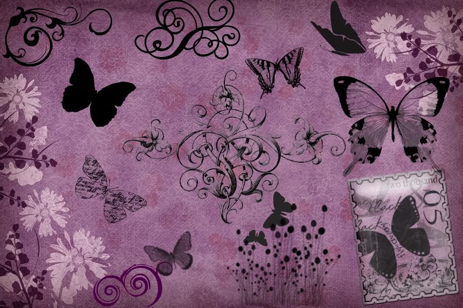 Purple Butterflies Wallpaper Full HD
