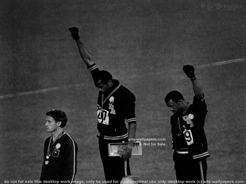 Black Power Salute Wallpaper Poster Art Print Olympic Medalists