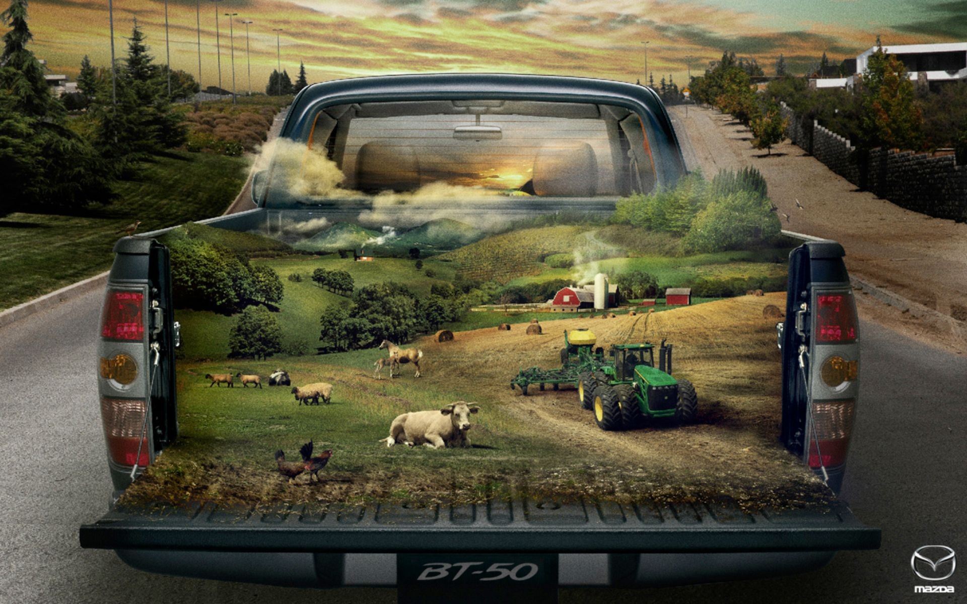 Farm Wallpaper Mazda Bt iPhone