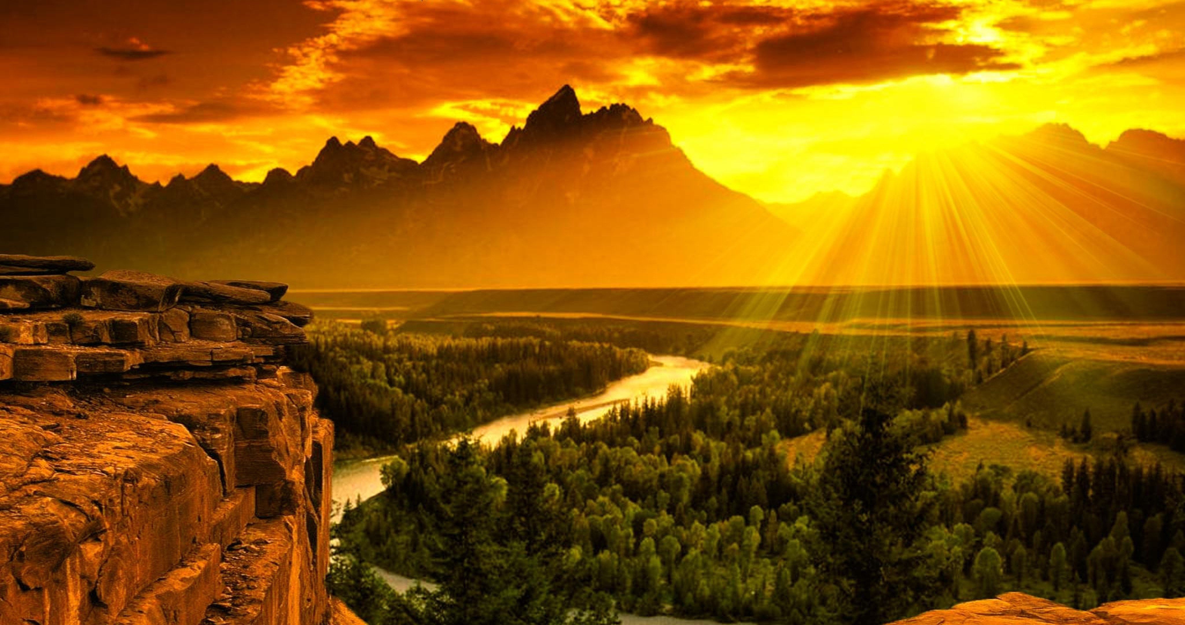 Mountain Sunset 4k Wallpaper