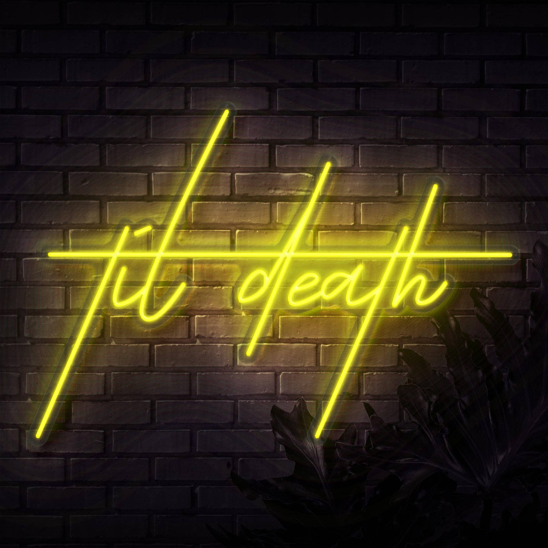 Light Bulb Neon Yellow Wallpaper